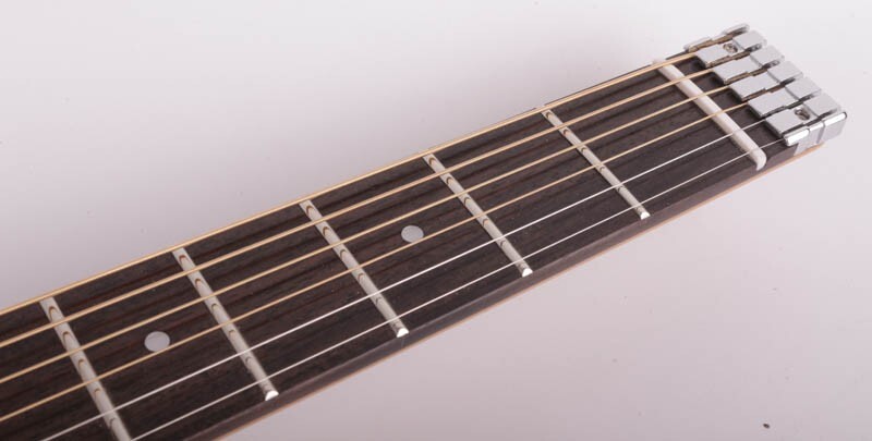 Headless electric acoustic guitar silent travel portable built in effect