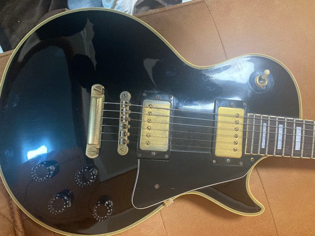 Electric Guitar Orville LPC-75 Les Paul Custom Black S/N K018755