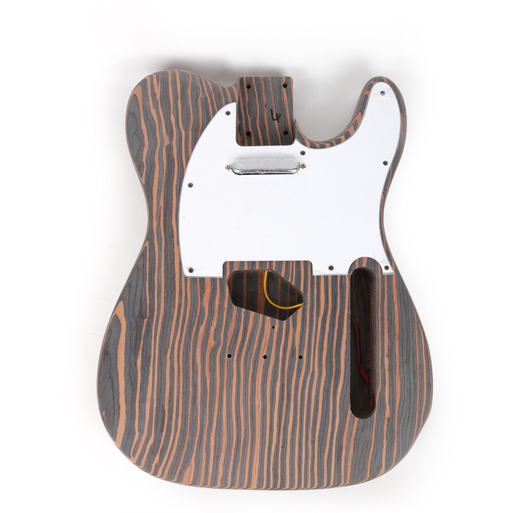 DIY Zebra wood electric unfinished TL guitar kits with all hardware