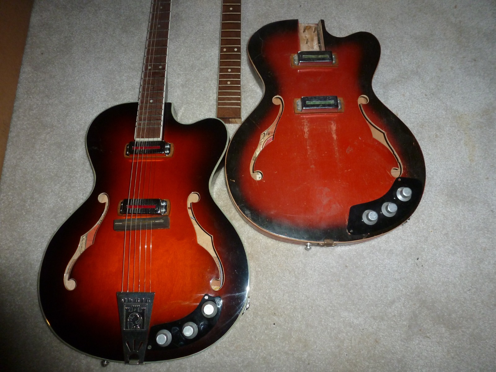 Soviet Ukrainian made hollow body Elec. guitar. PLEASE LOOK