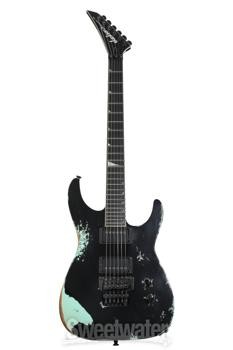 Jackson USA Tangent Series Soloist Electric Guitar – Black Over Surf Green,