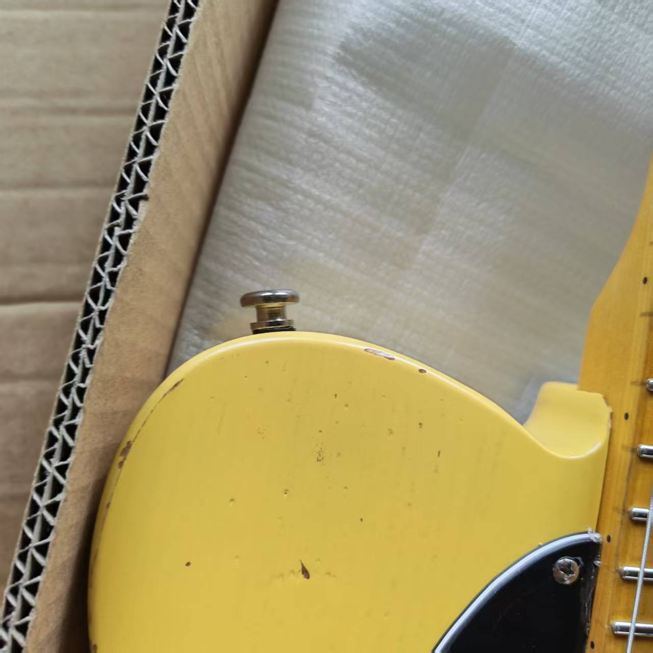 Custom 52s TL Heavy Aged Cream Yellow Electric Guitar SS Pickups 6String Ship US