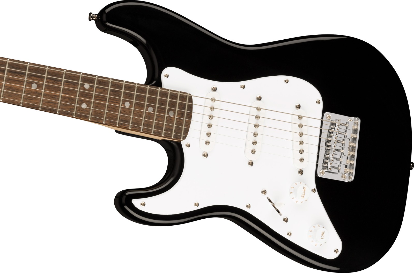 Fender Squier 3/4-Size Kids Mini Strat, Left Handed – Black w/ Cable