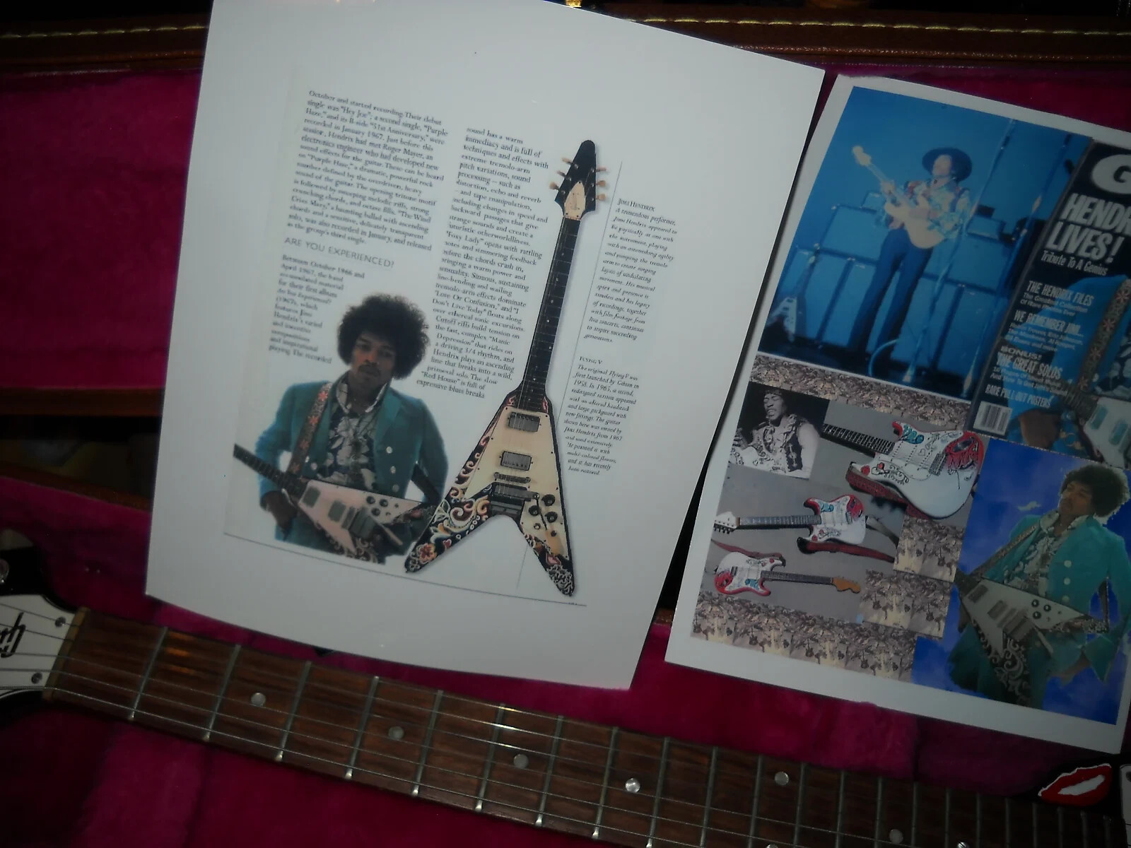 Scarecrow Guitars Hendrix Tribute Gibson Flying V 1997 Custom Painted