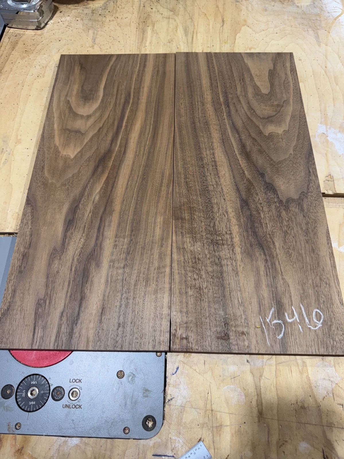 GUITAR CARVE/DROP TOP LUTHIER WOOD FIGURED BLACK WALNUT 20X16.375X.4375#1546