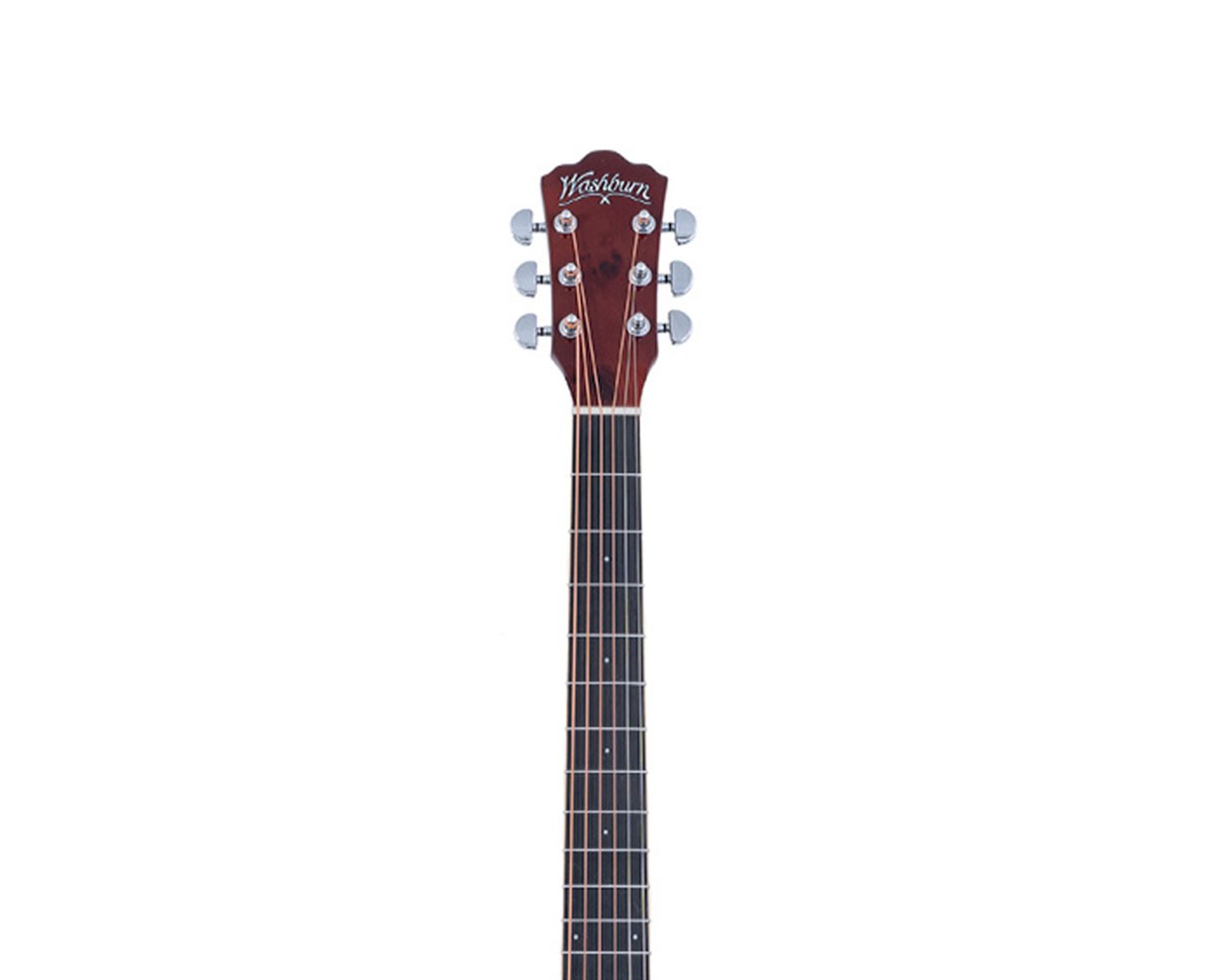 Washburn Deep Forest Burl ACE Cutaway A/E Guitar – Amber Fade Gloss – Open Box