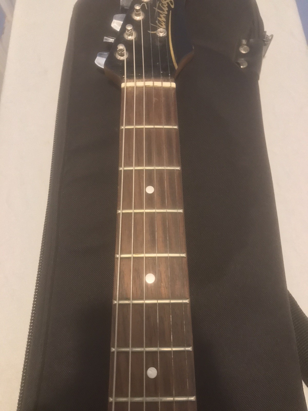 Vintage Vantage Strat Style Black Electric Guitar ( WORKS )