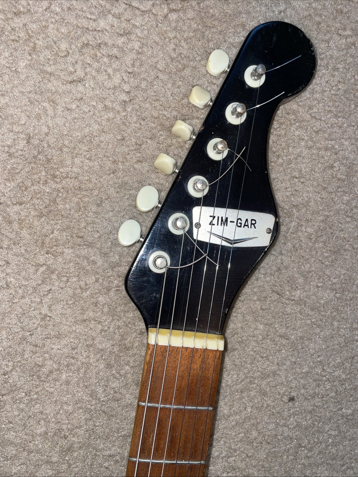 Vintage Japan Zim-Gar Semi-Hollow Body Model 101 Electric Guitar WORKS W/CASE