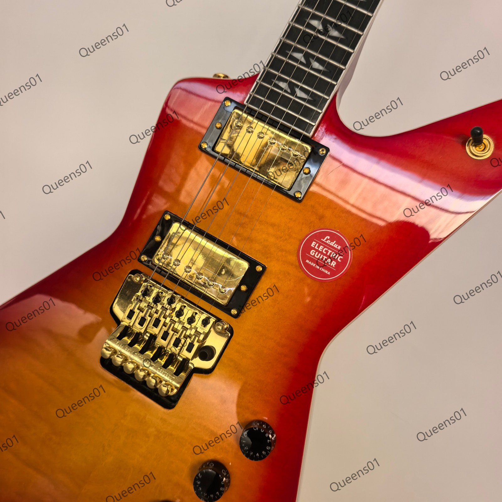 Electric Guitar Stainless Rounded Fret Edge Mahogany Body Cherry Sunburst