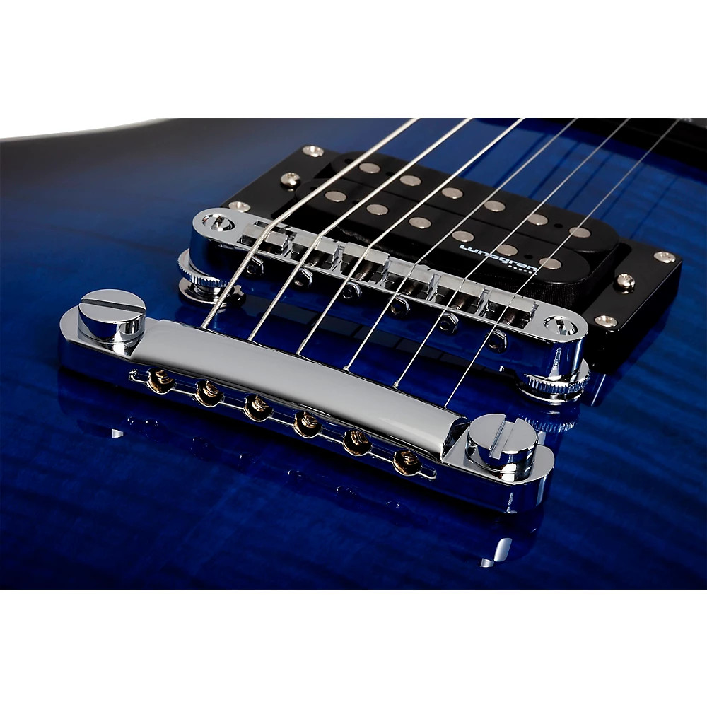 Schecter Guitar Research Solo-II Supreme Electric Guitar See Thru Blue Burst