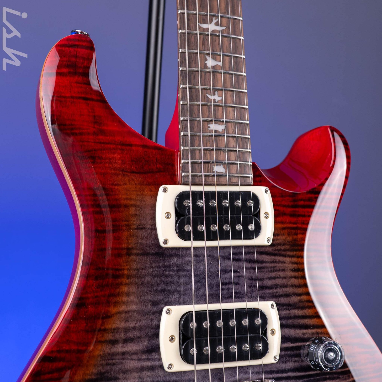 PRS SE Custom 24 Charcoal Cherry Burst