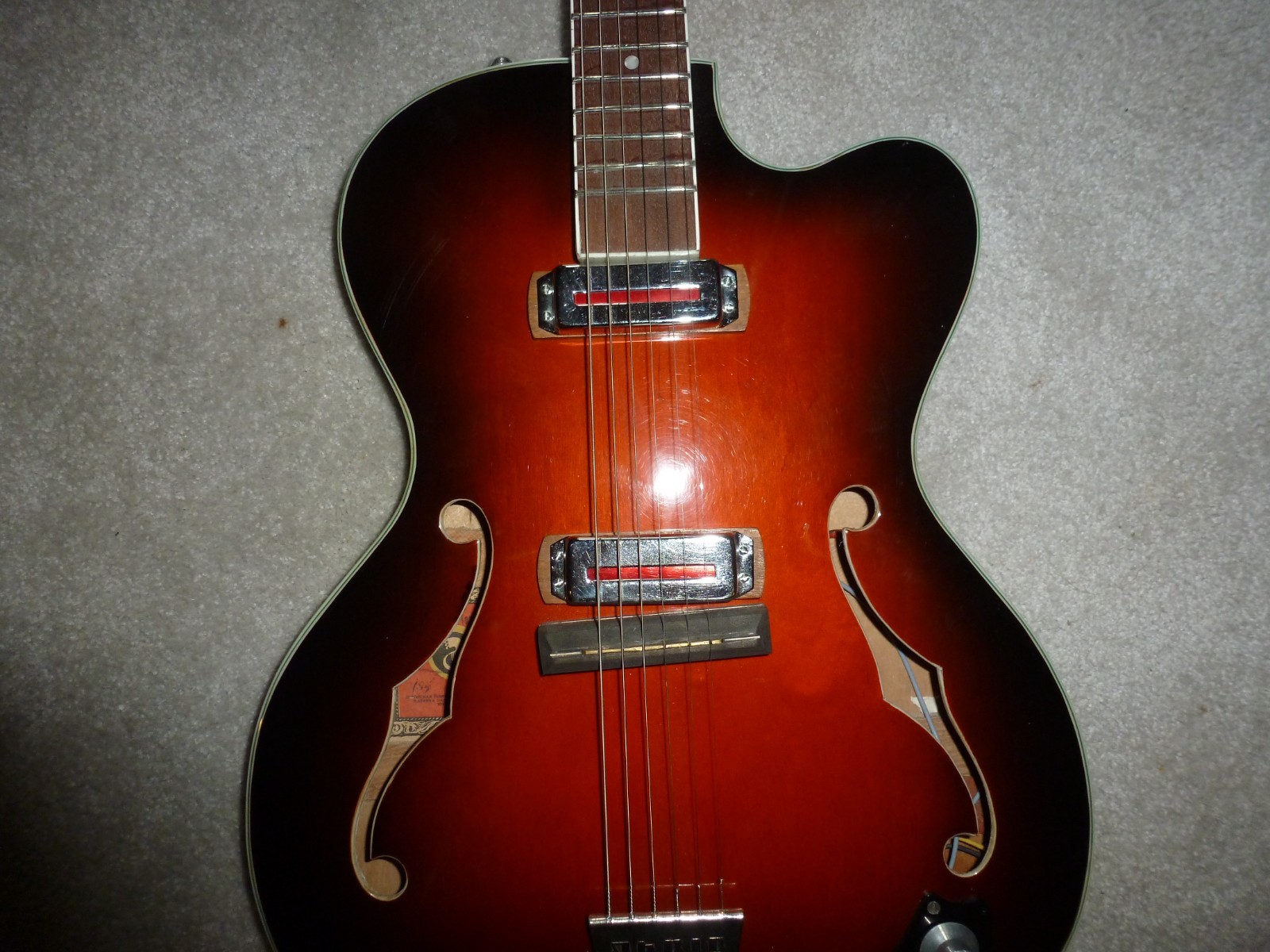 Soviet Ukrainian made hollow body Elec. guitar. PLEASE LOOK