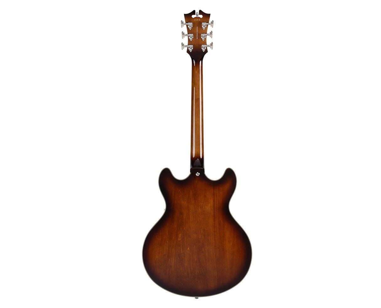 D’Angelico Guitars DAPDCBRBNS Premier DC Electric Guitar, Brown Burst w/ Gig Bag