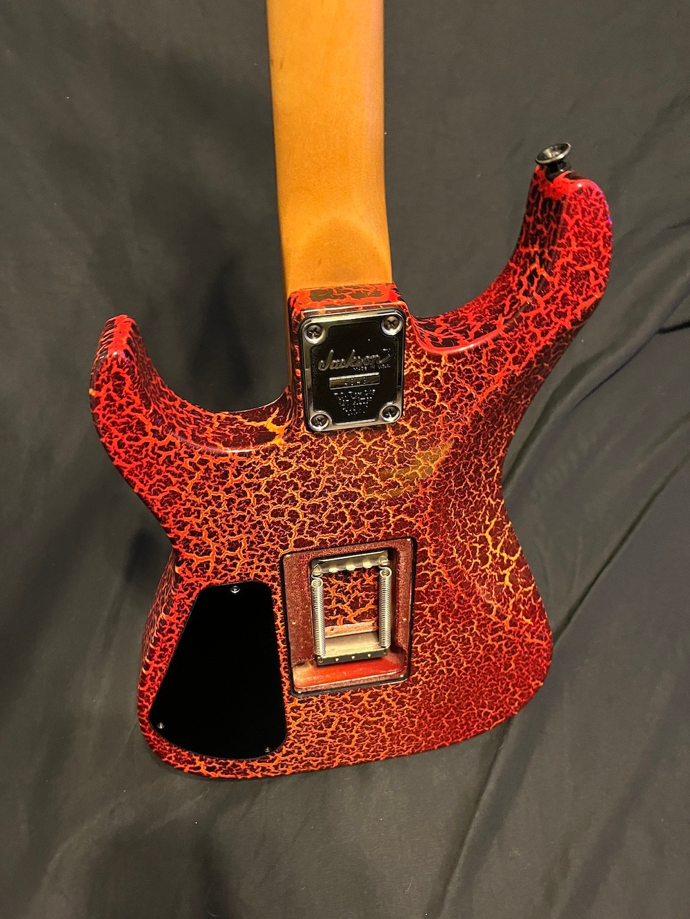 1988 Jackson USA Lava Fire Crackle Limited Edition Guitar Signed-Grover Jackson