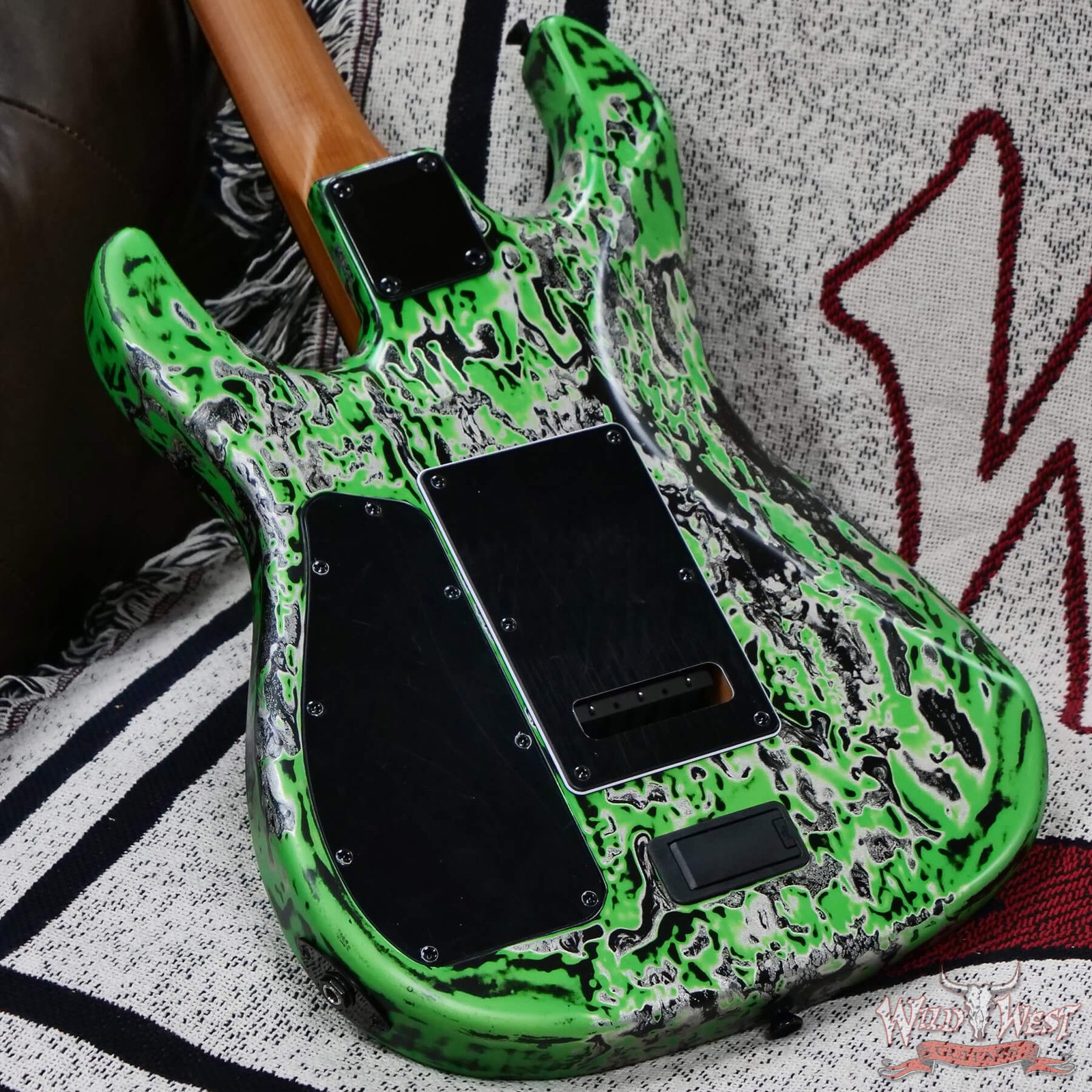 James Tyler USA Studio Elite HD HH Roasted Maple Neck Neon Green Shmear 7.45 lbs