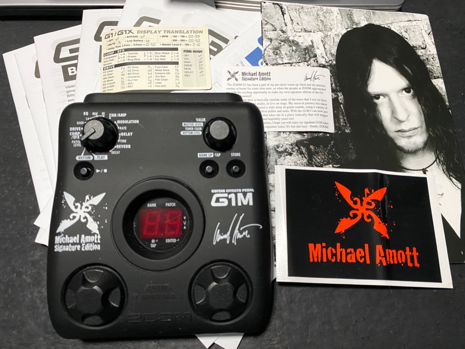 Zoom G1M Michael Amott Signature Guitar Multi-Effects Pedal Arch Enemy