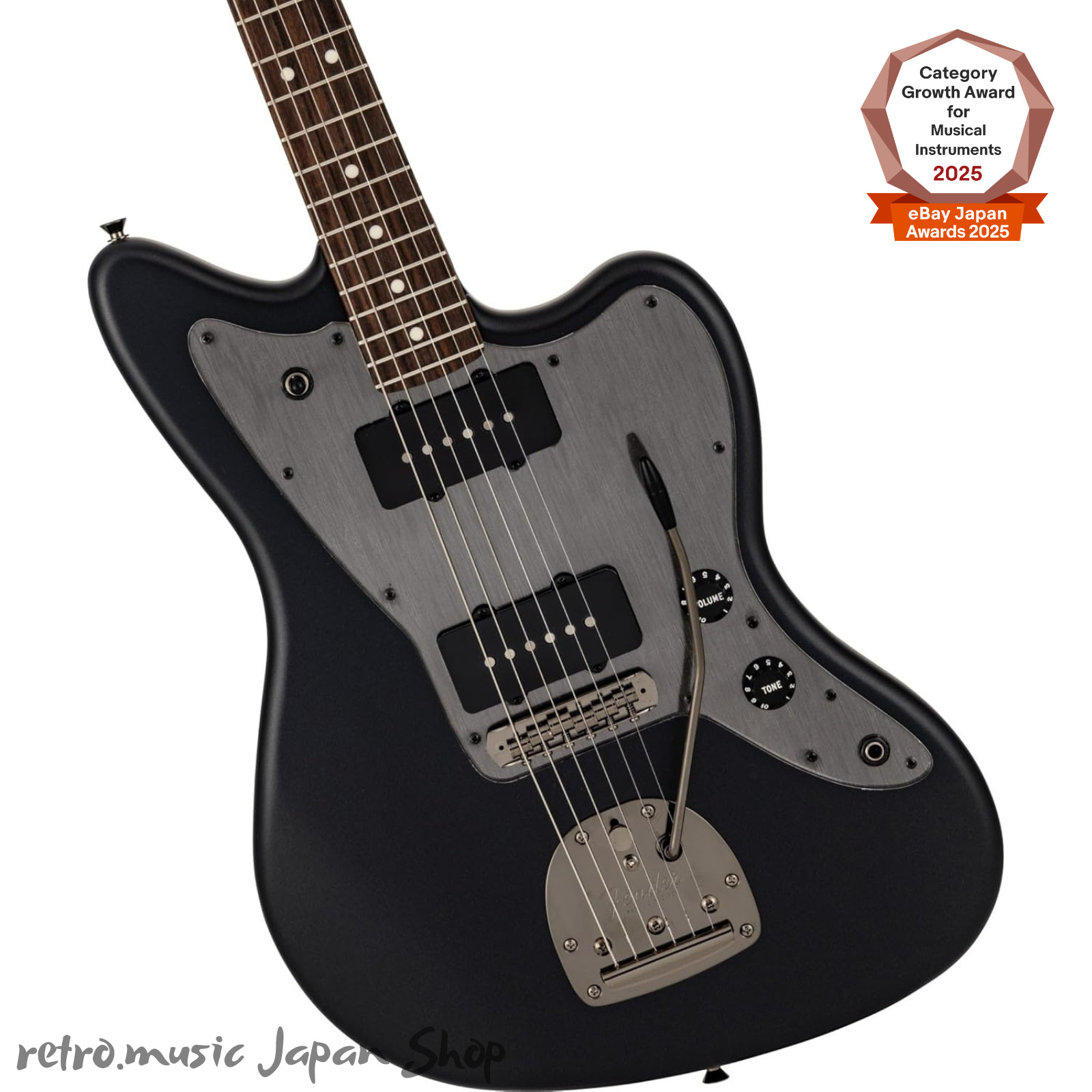 Fender Made in Japan 2026 Hybrid II Jazzmaster Rosewood Matte Phantom Black