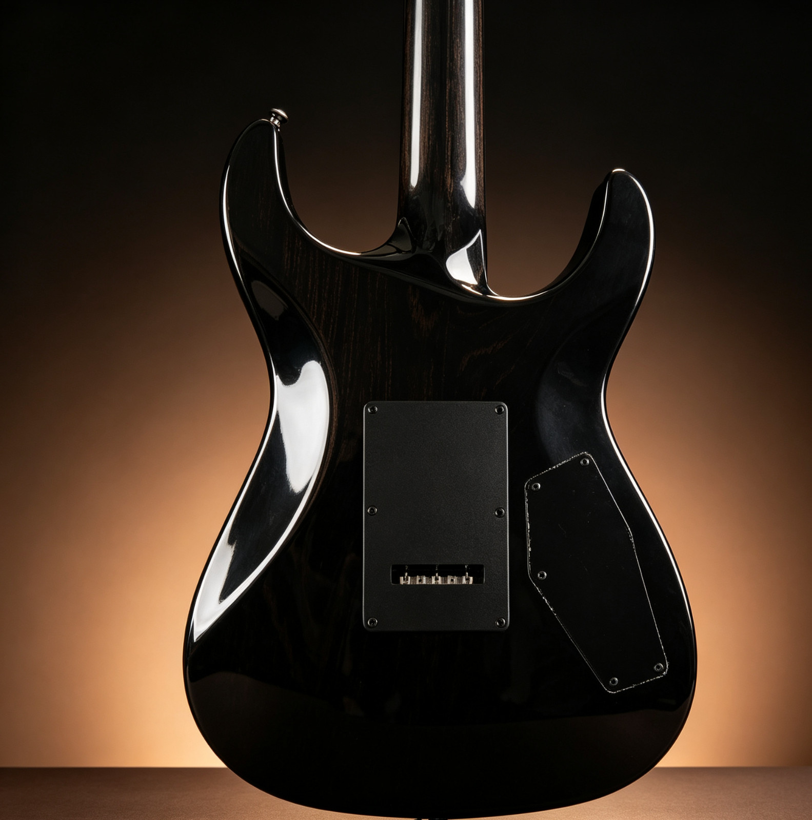 Natural Wood Hand-Drawn Electric Guitar, Black White Graffiti Graphic, Double Tr
