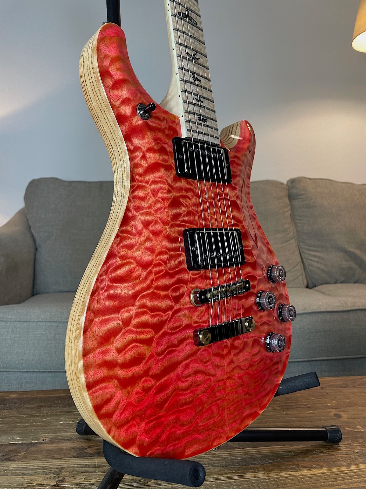 2022 PRS McCarty 594 Wood Library “Quilted Artist” Salmon