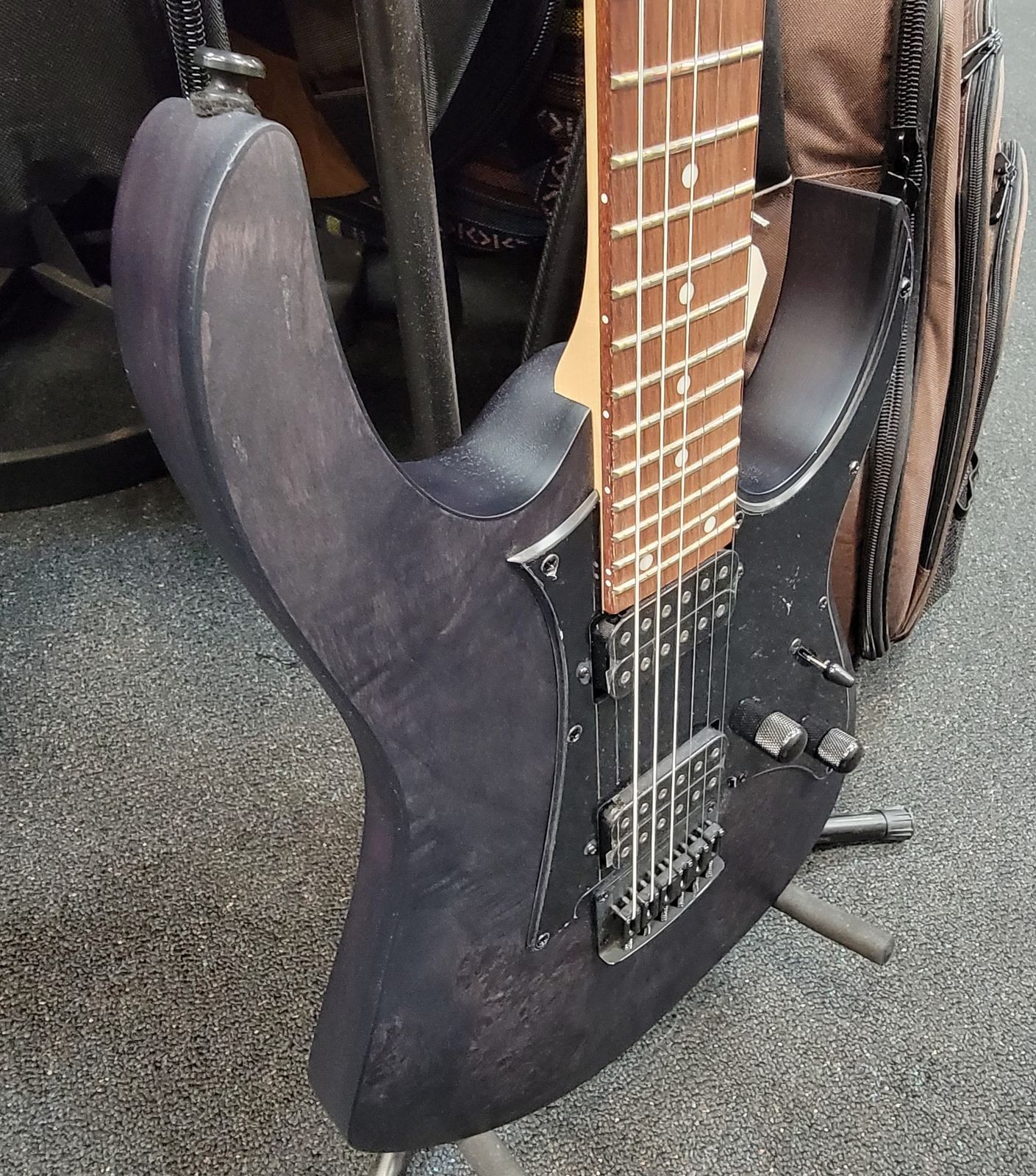 Ibanez RGR431PB Poplar Burl Top Charcoal Gray Flat Shredder! Free Shipping!
