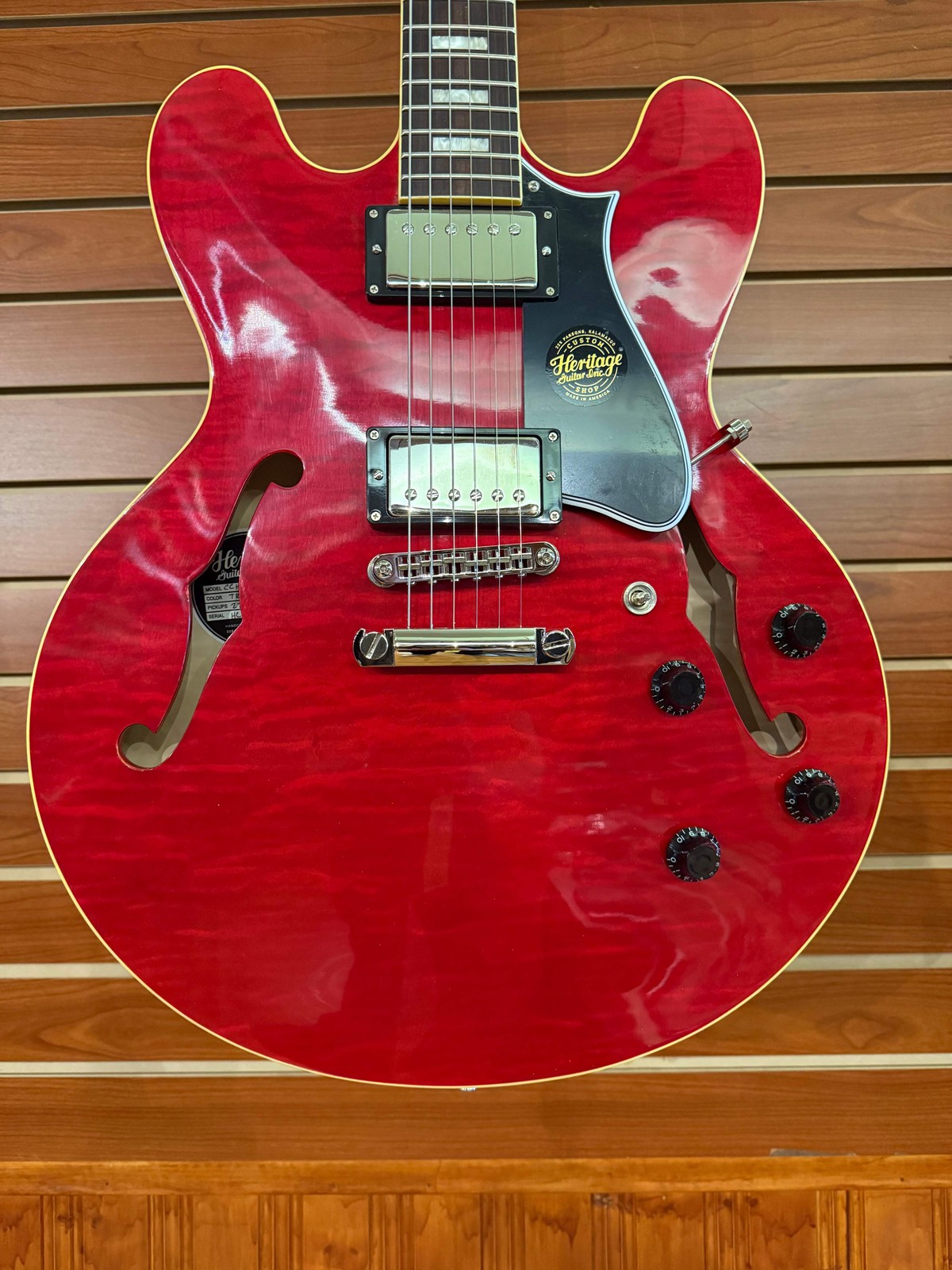 Heritage Custom Shop Core Collection H-535 Electric Guitar Translucent Cherry