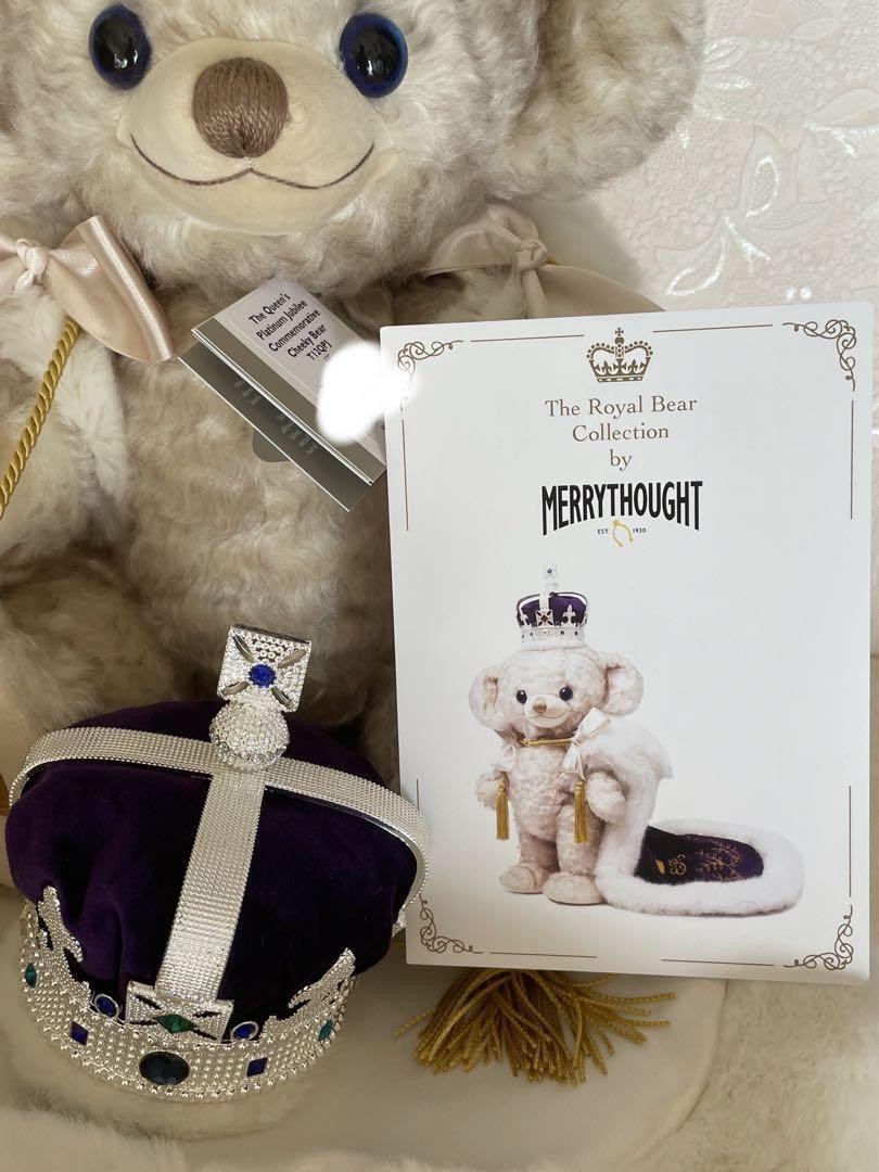 Plush Toy Merrythought The Royal Bear Collection Queen Elizabeth Made in England