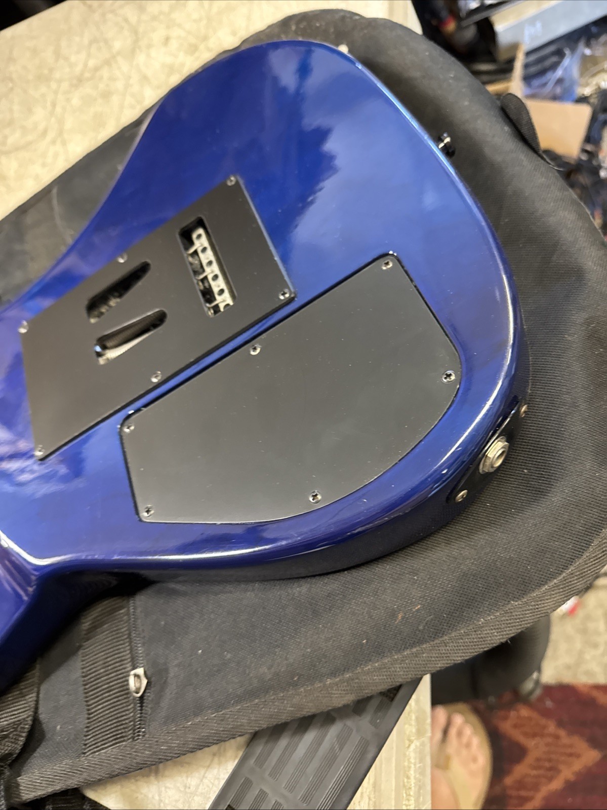 Godin Freeway Classic Electric Guitar Blue Flame Top USA & Canada HSH Nice!