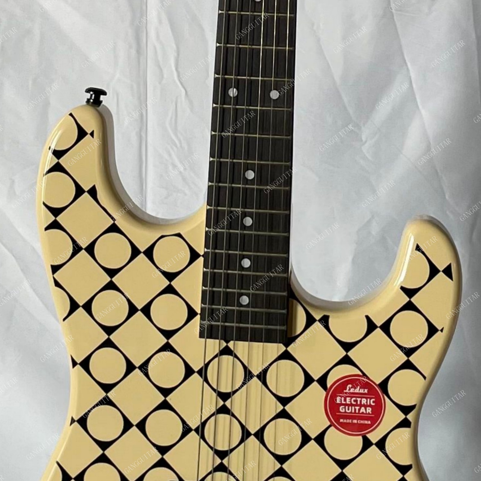 Solid Body Electric Guitar 23 Stainless Steel Rounded Fret Edge HH Pickups Belle