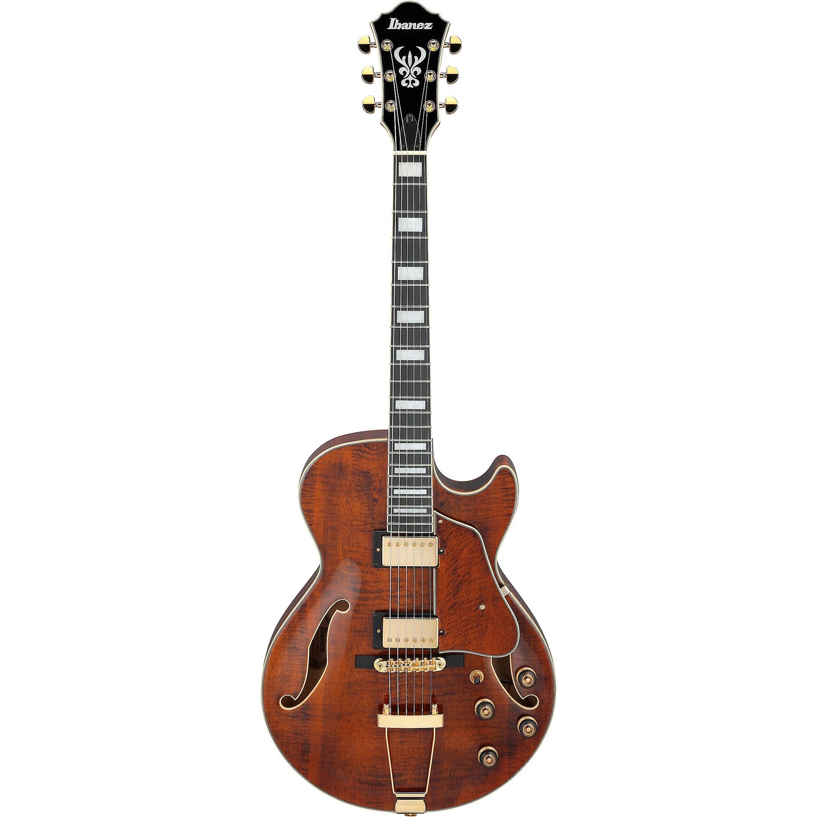 Ibanez AG95MG Artcore Expressionist Hollowbody Electric Guitar Ebony, Dark Amber