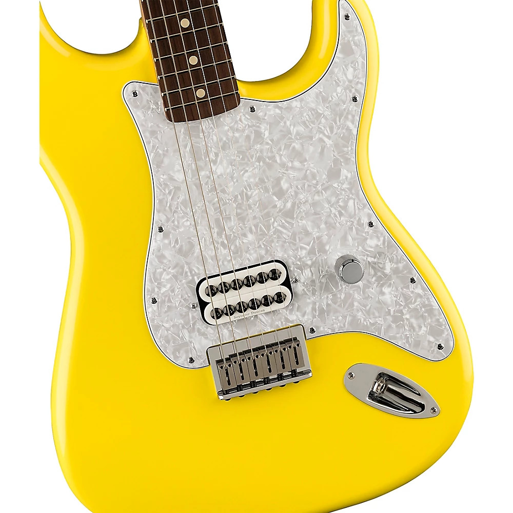 Fender Tom DeLonge Stratocaster Guitar Invader SH8 Graffiti Yellow 1971039899 OB