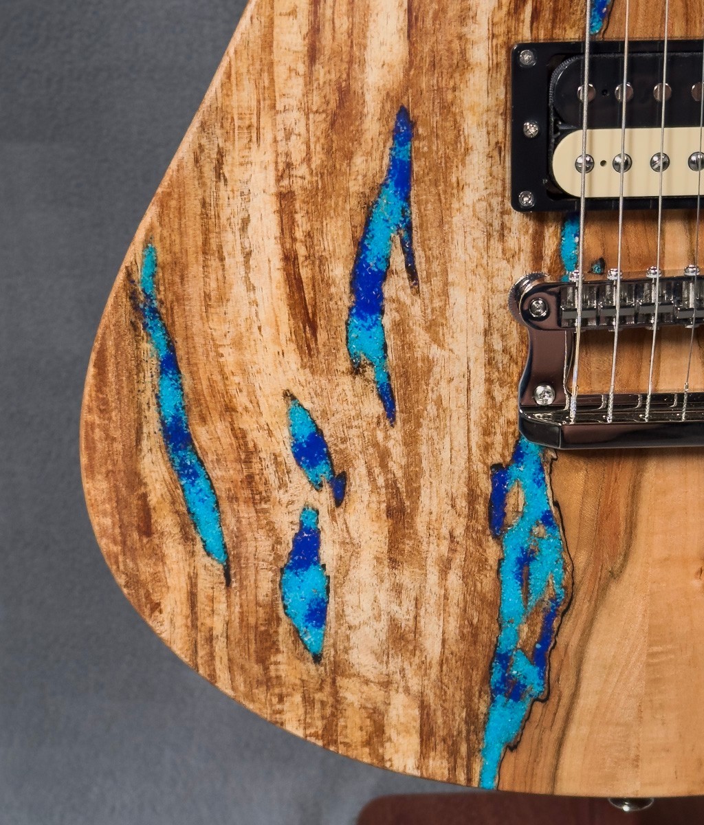 Knaggs Kenai Natural Spalt Turquoise Lapis Electric Guitar