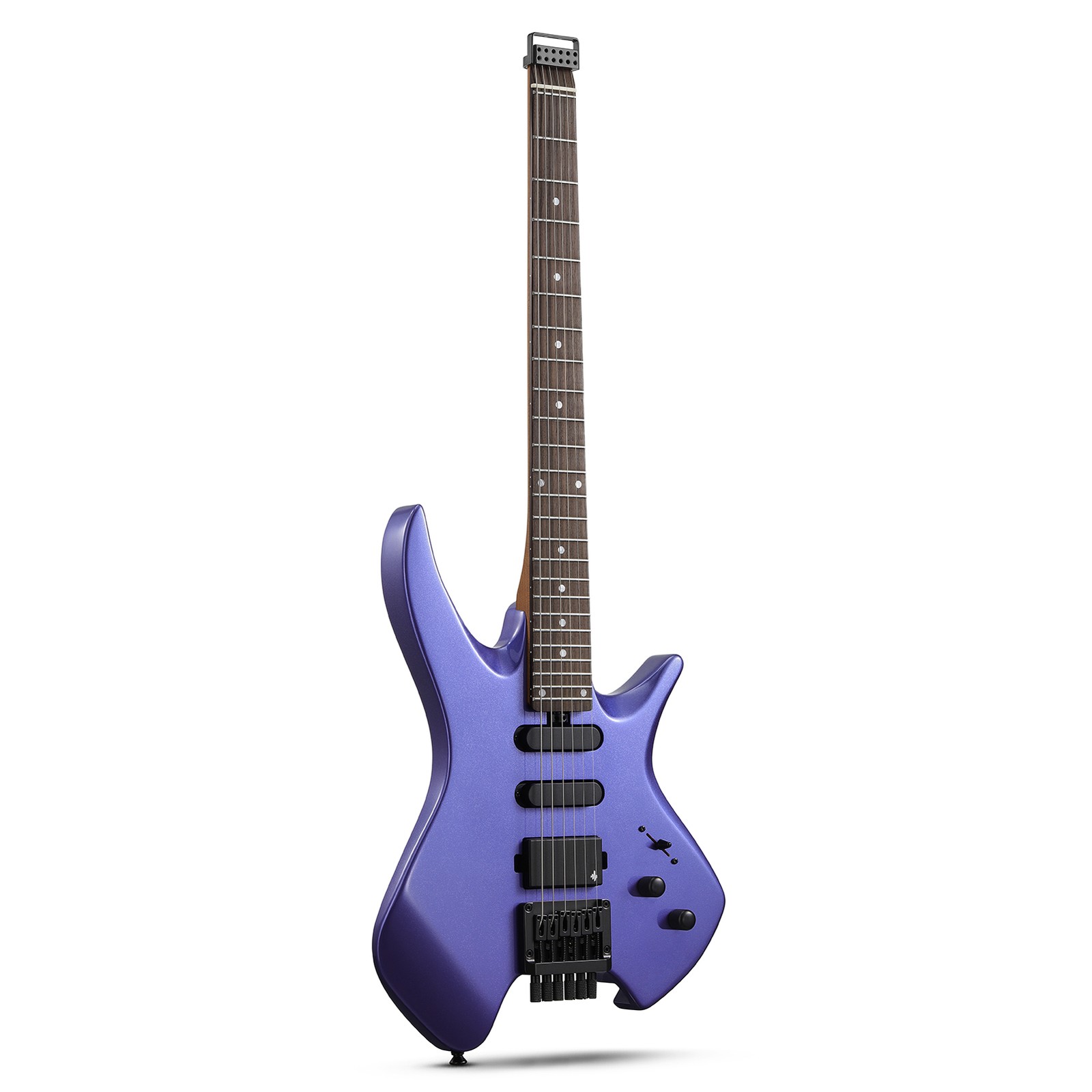 Donner HLX-500 Headless Guitar – HSS Solid Body Electric Guitar for Gig Purple