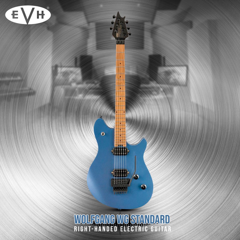 EVH Wolfgang WG Standard 6 String Right Handed Pelham Blue Electric Guitar