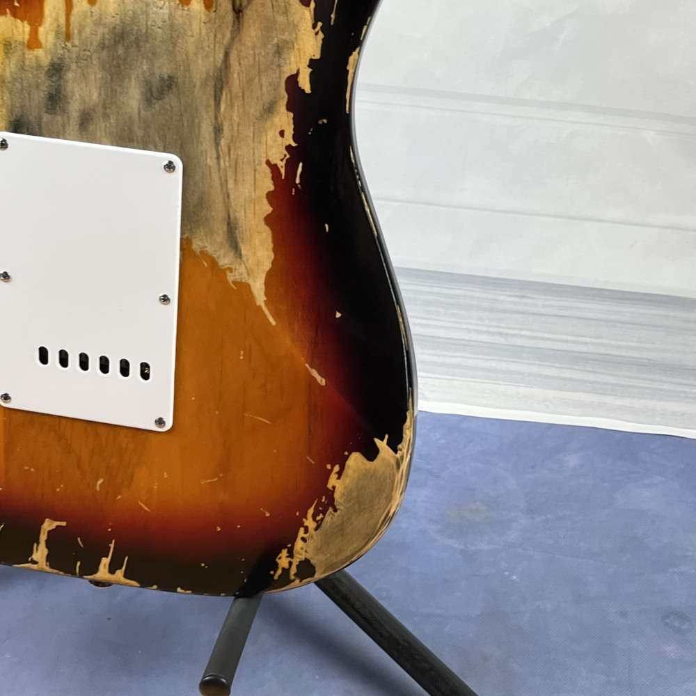 In stock Heavy Relics Sunburst Aged Electric Guitar Rosewood Fingerboard 21 fret