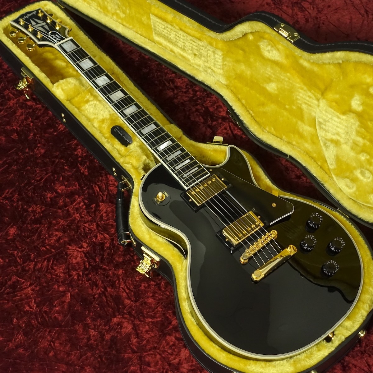 Epis Inspired by Gibson Custom Les Paul Custom Ebony (no260625)