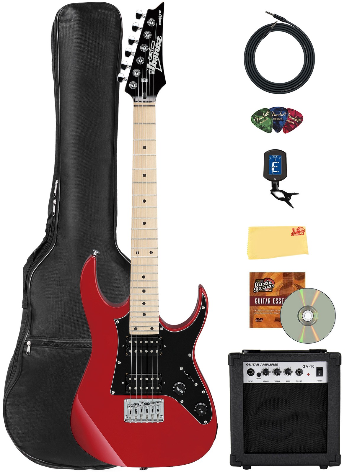 Ibanez GRGM21M RG Gio miKro Short-Scale Electric Guitar – Candy Apple w/ Amplifi