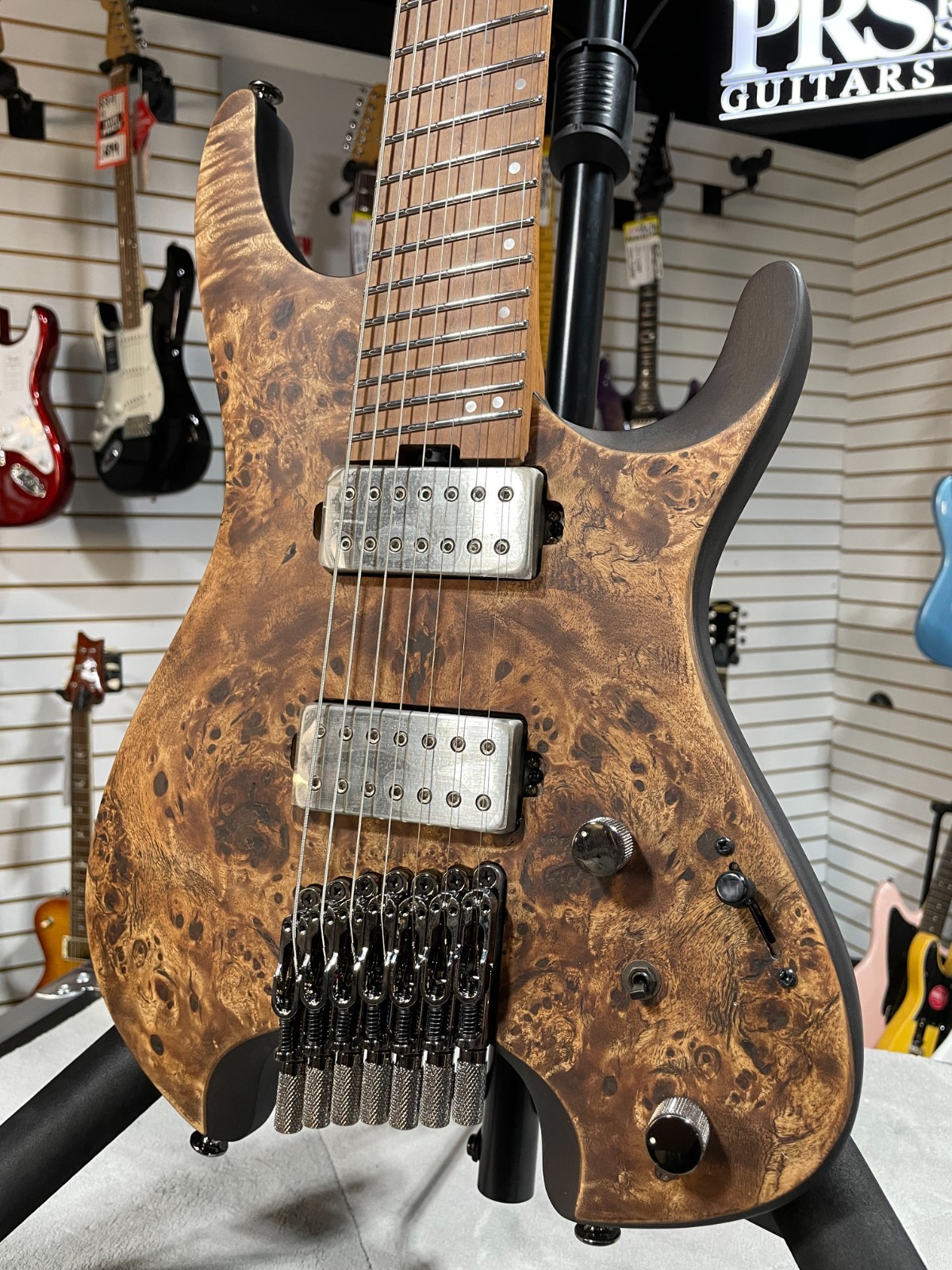 Ibanez QX527PB 7-string Electric Guitar – Antique Brown Stain w/ Gig Bag #144