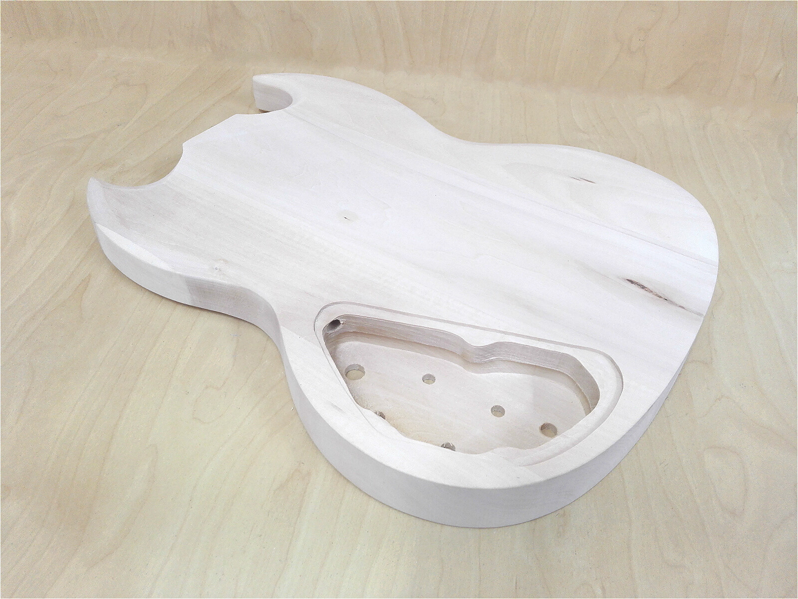 Haze Solid Basswood Electric Guitar Body, Pre-Drilled & Polished- HSSG 19300BO