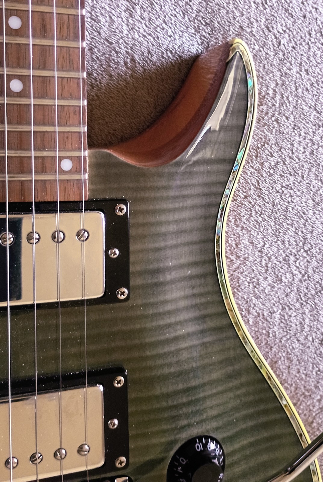 Agile Hawker Elite Guitar (Korea) Mahogany/Carved Flame Maple /Abalone ~ FR