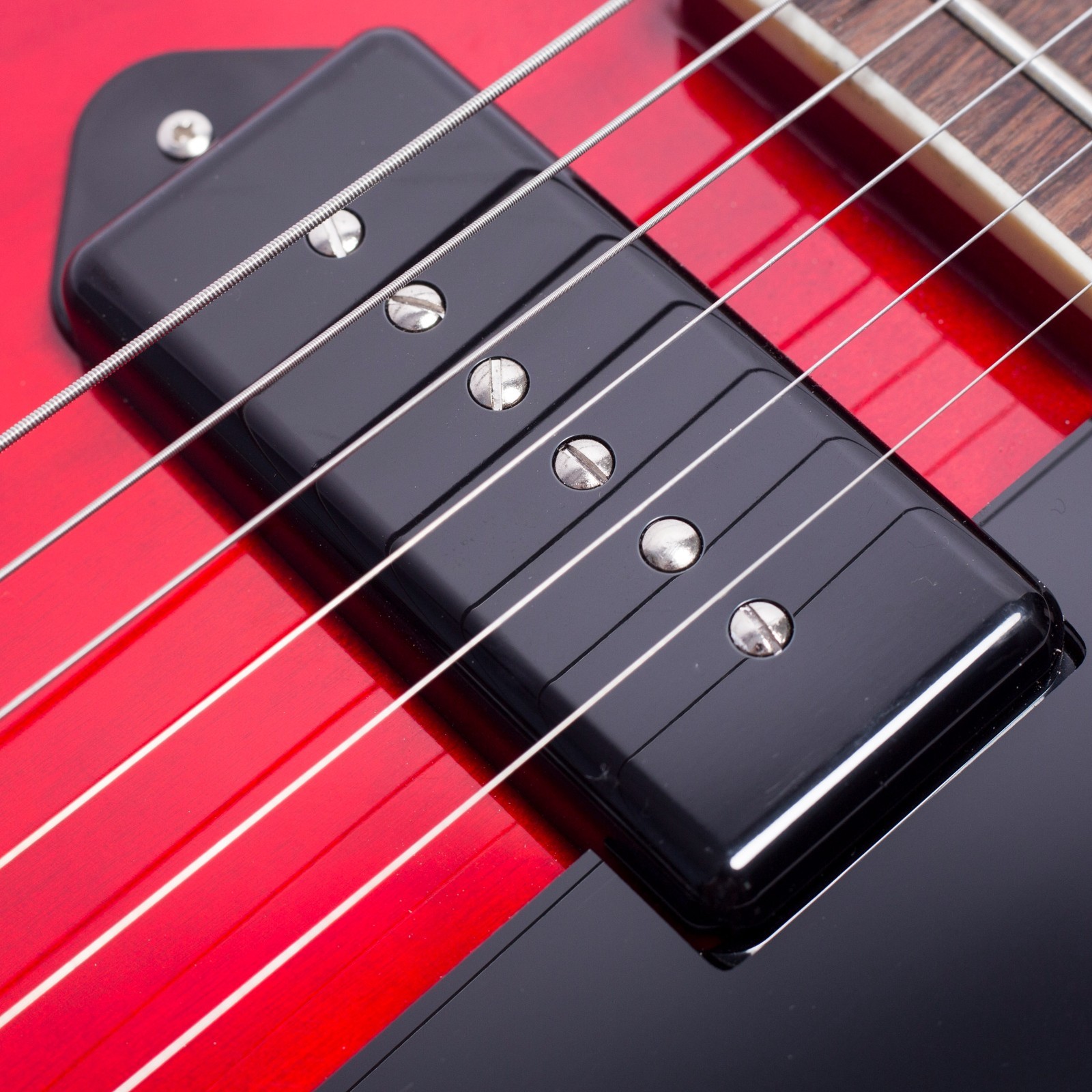 RED Jazz Electric Guitar Hollow Body Chrome Hardware P90 pickup （GROTE ）