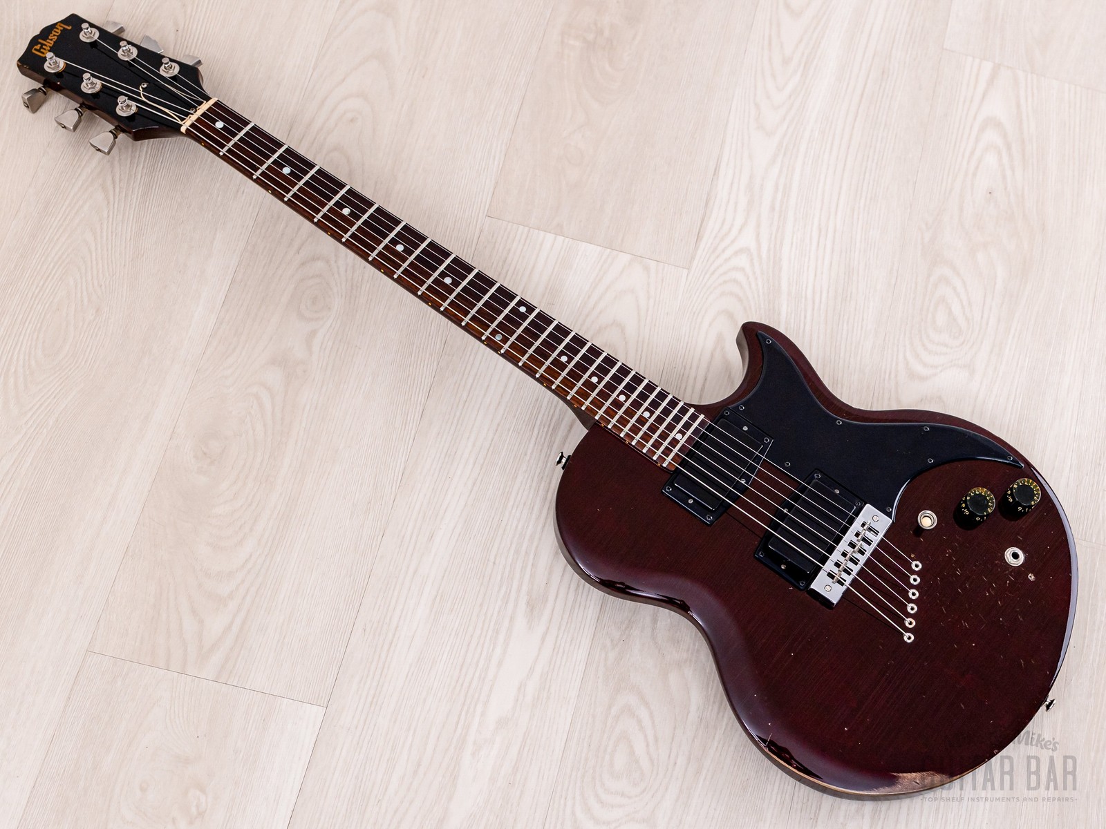 1976 Gibson L6-S Deluxe Vintage Electric Guitar Wine Red, 100% Original w/ Case