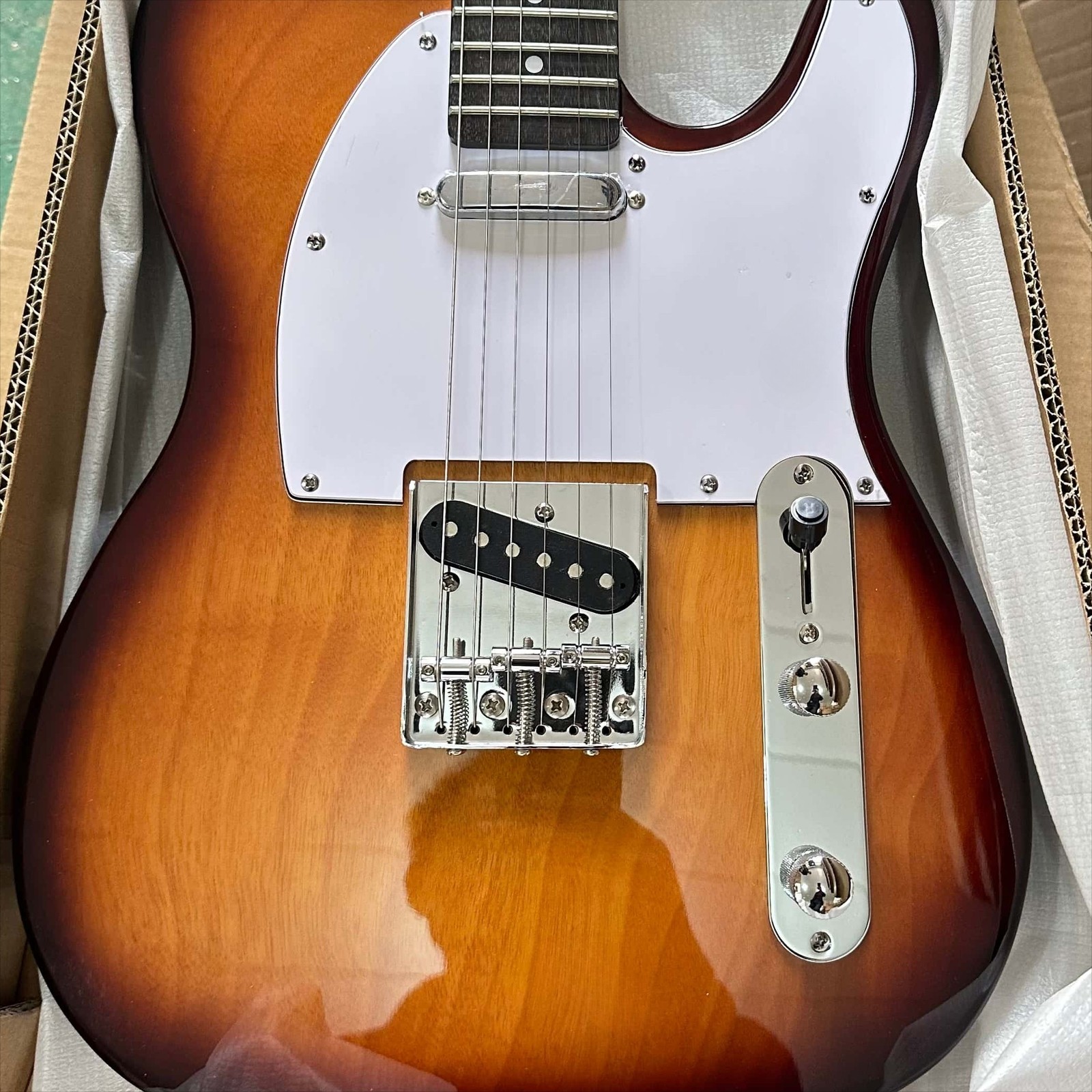 Custom TL Standard Tobacco Sunburst Electric Guitar Fixed Bridge 6string Ship US