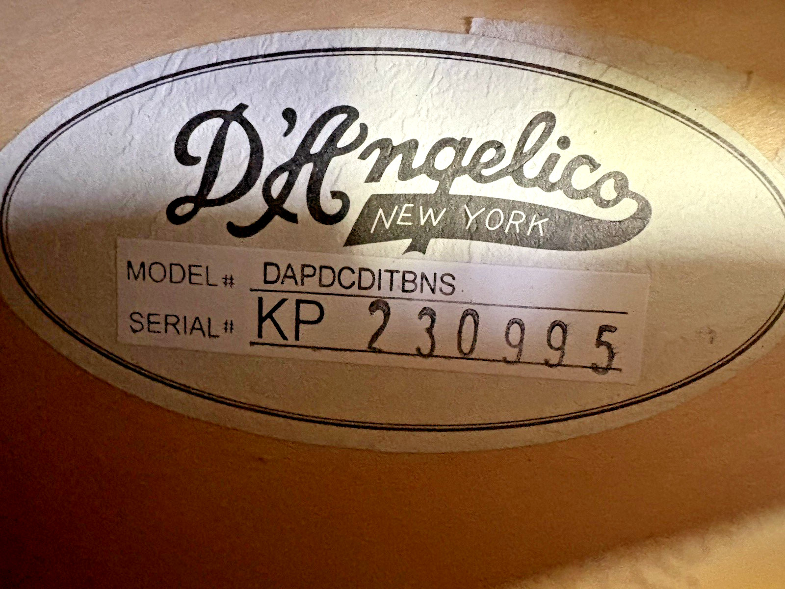 D’Angelico DAPDCDITBNS Premier DC Electric Guitar Pre Owned