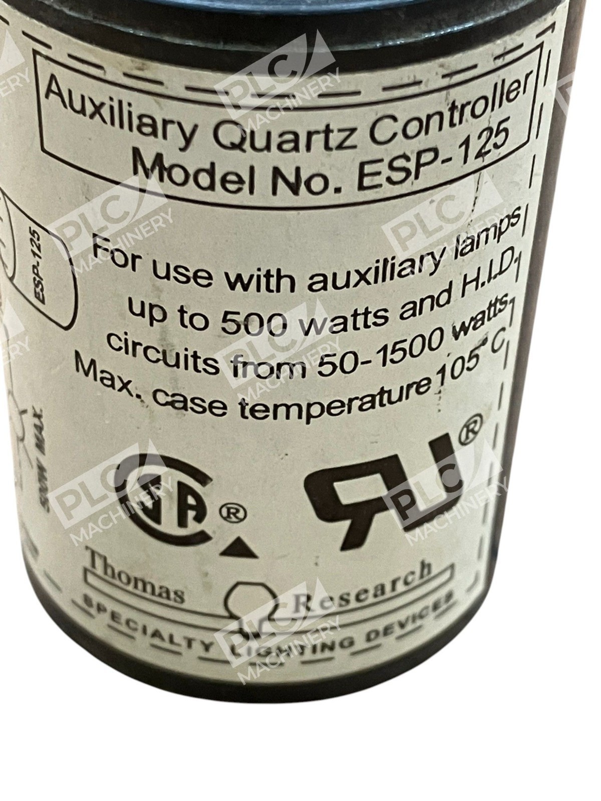 Thomas Research Specialty Lighting Auxiliary Quartz Controller ESP-125