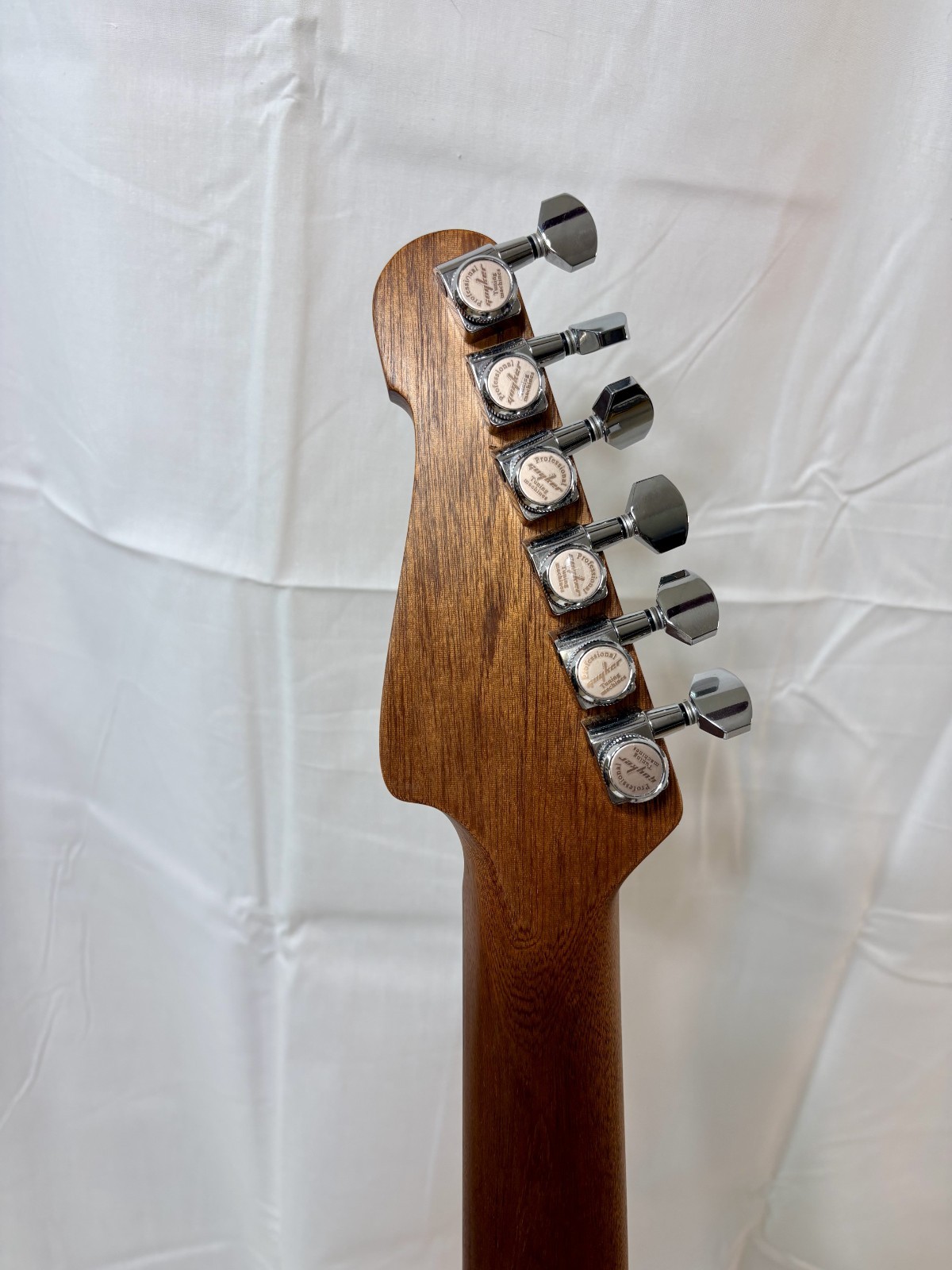 New red electric guitar with hard case, luthier made