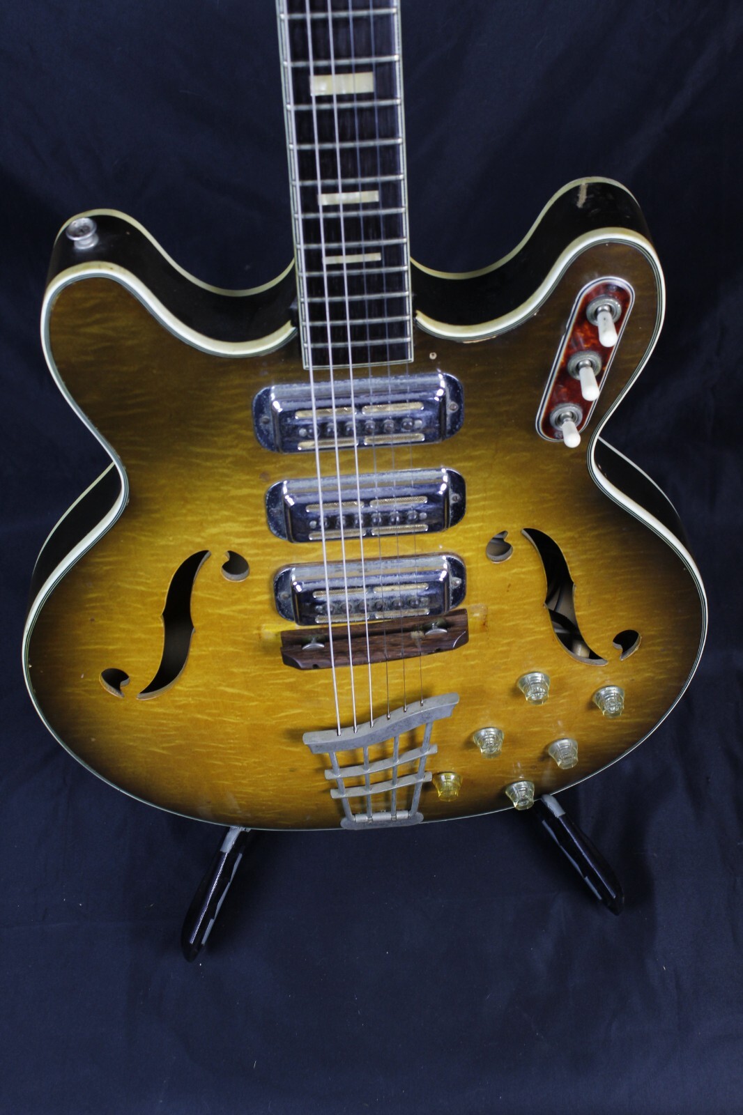 1960’s Harmony H75 USA Made Vintage Maple Hollow-Body w/DeArmonds & HSC
