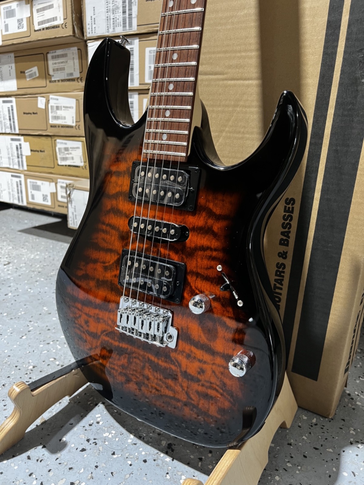 Ibanez Gio GRX70QA Electric Guitar – Sunburst