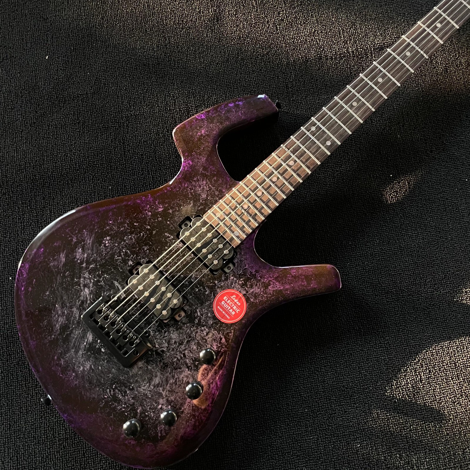 Solid Electric Guitar Stainless Steel Round Frets Edged Tremolo Burl Finish