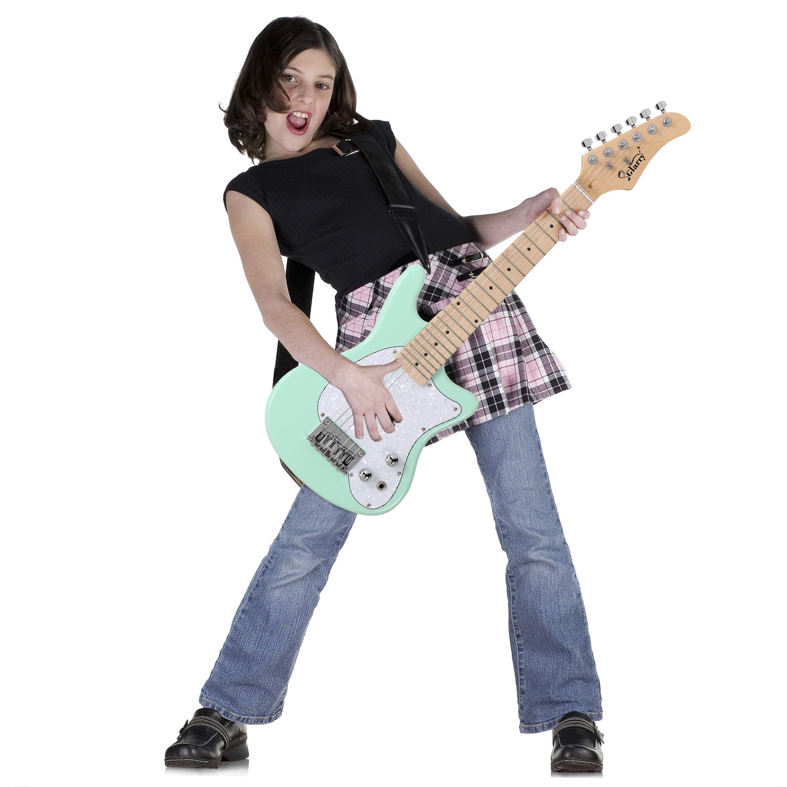 30in Maple Fingerboard Mini Electric Guitar Kit with 5W Amplifier Bag String