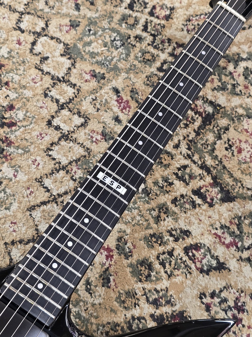 [E-II] EX-NT Black Made in Japan Solid Body Electric Guitar With Soft Case Used